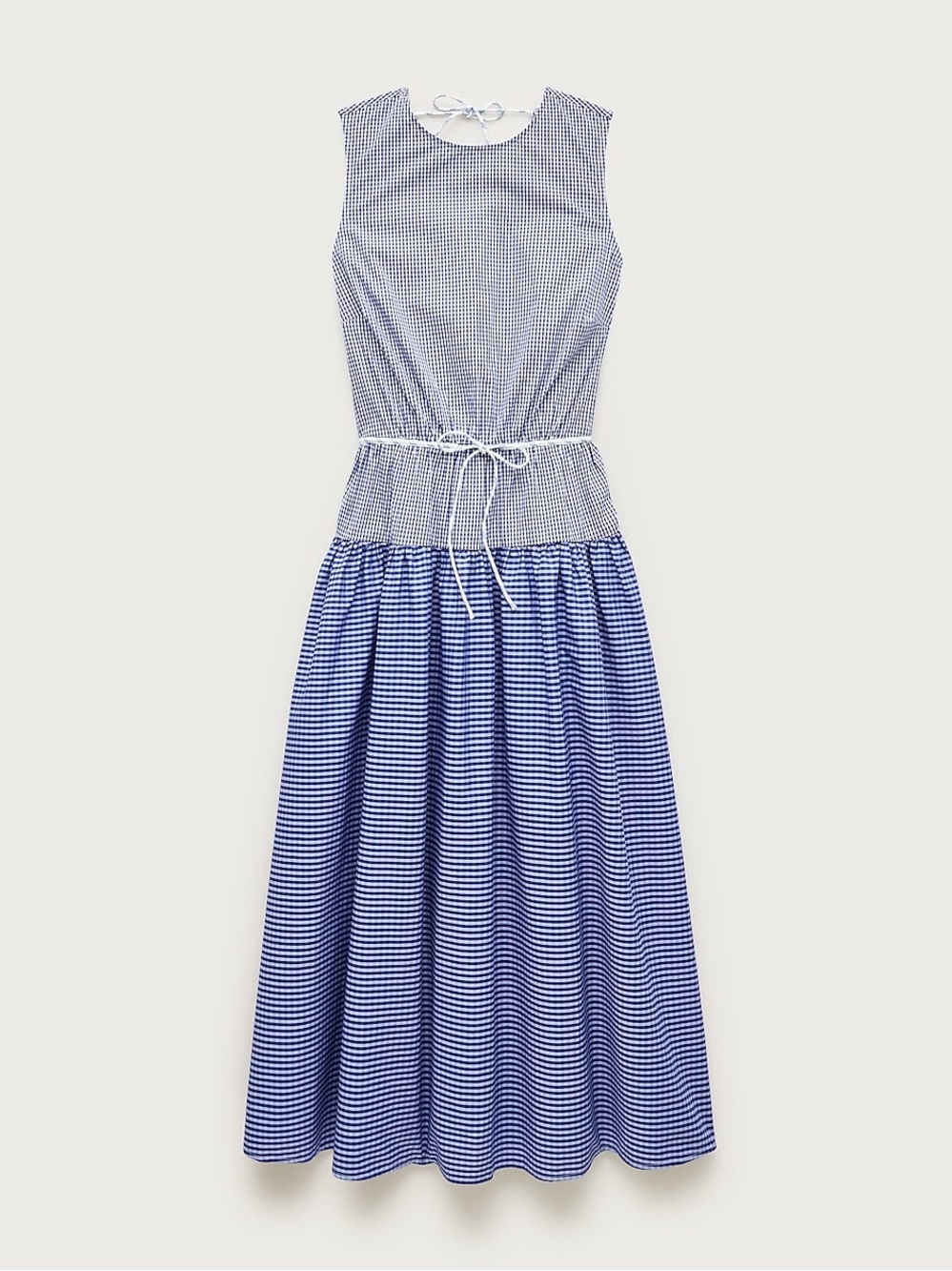 Jcrew Open-back dress in mixed gingham print - Size 2